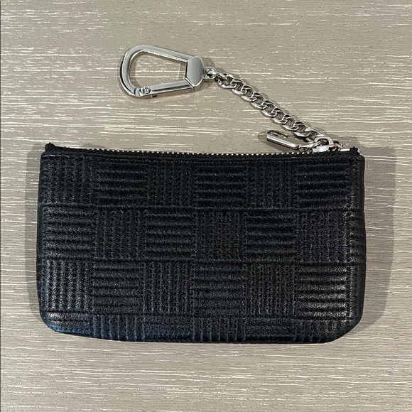 Black Textured Keychain Wallet - Picture 1 of 1
